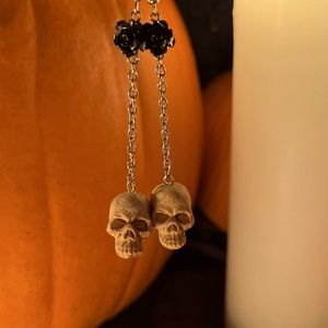 Skulls and Roses earrings